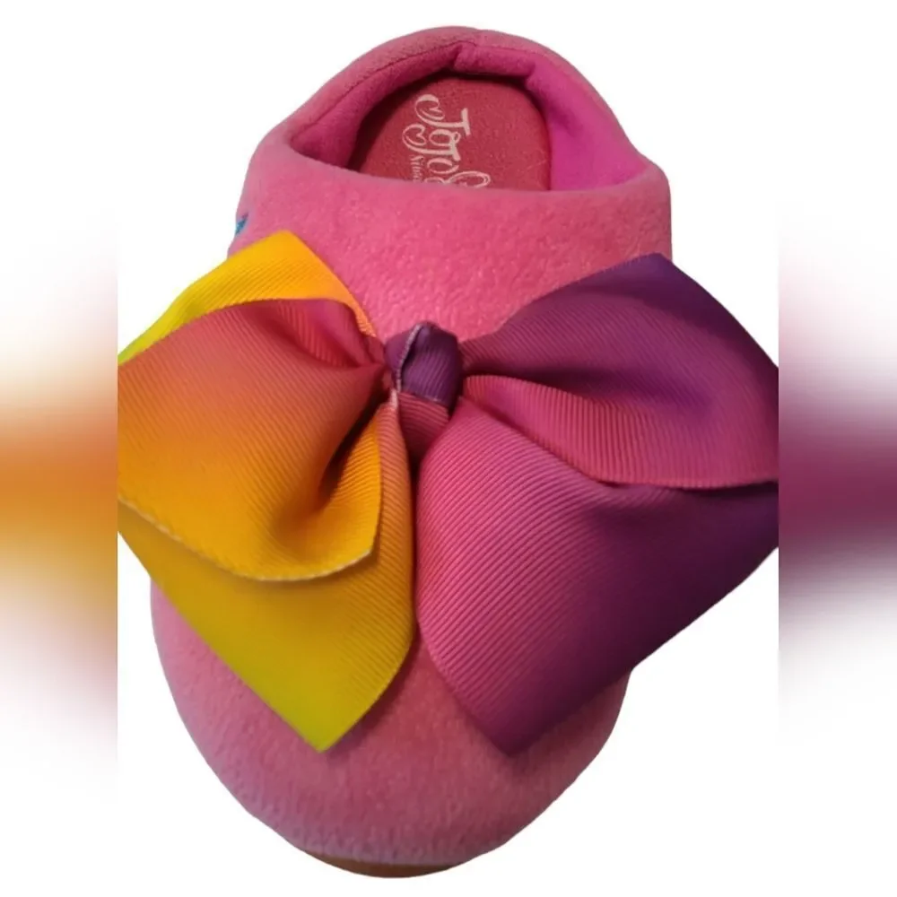 Jojo Cozy‎ Slippers With Bows sz 2-3